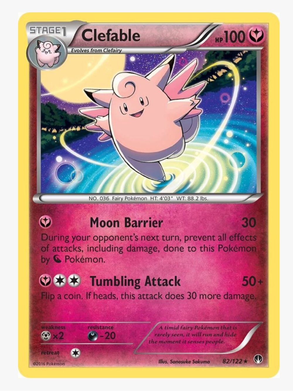 Clefable XY BREAKpoint Pokemon Trading Card